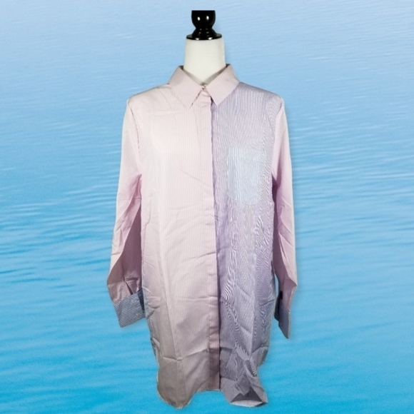 Alia Multi-Color Stripped Button Down Short Shirt Dress - Picture 1 of 8